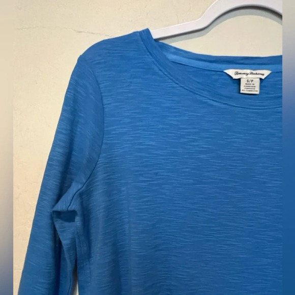 Tommy Bahama size Small‎ Petite bright blue long sleeve shirt - Picture 4 of 8